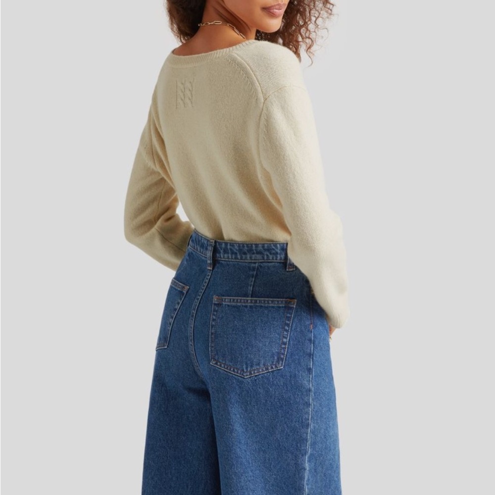 Nili Lotan Wool Fabienne Sweater Cream/White - Picture 5 of 9